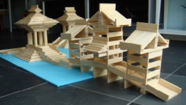 BBlocks bouwplankjes 500 stuks in houten kist
