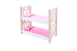 Stapelbed roze/wit met of zonder naam