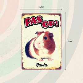 Waakbord Pas op! Cavia