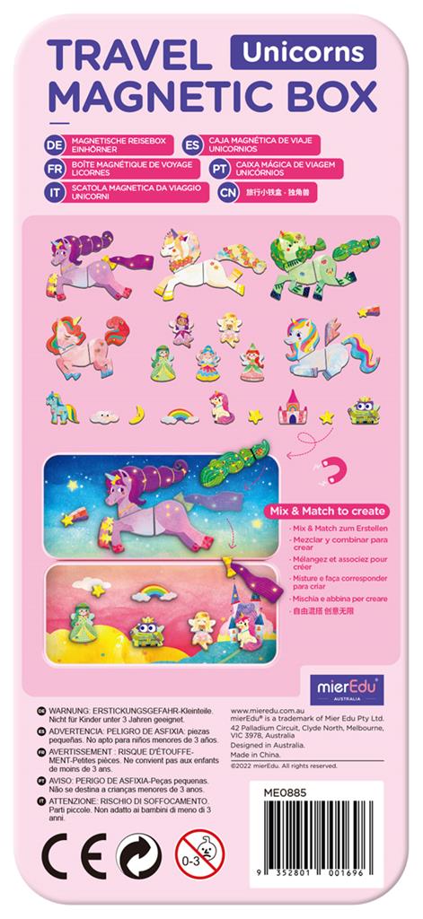 Magnetische puzzeldoos 'eenhoorns/unicorns' MierEdu