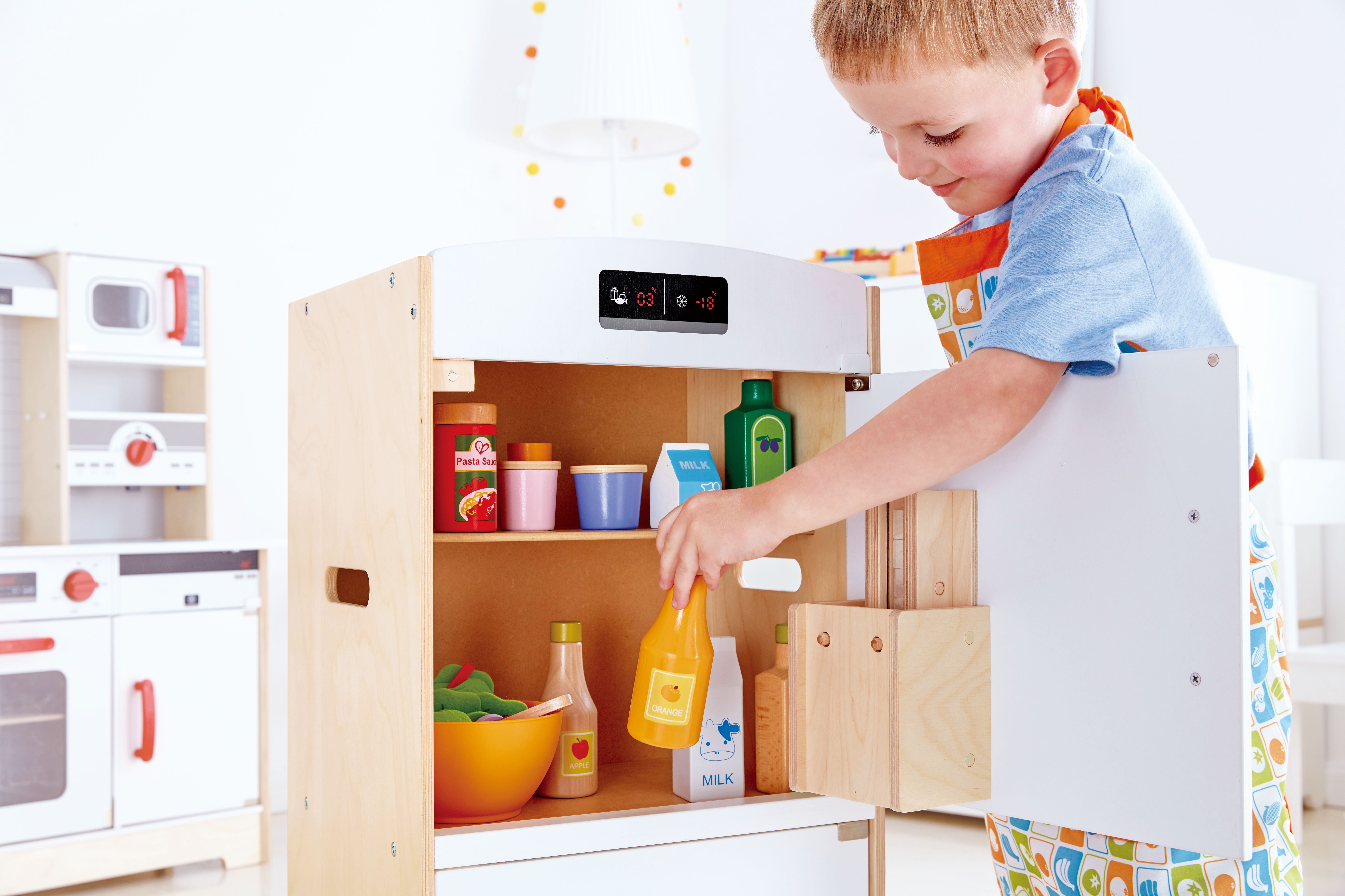 Hape houten koelkast wit