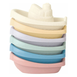 Badspeelgoed bootjes pastel 6 stuks