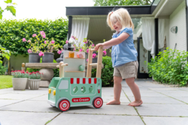 Houten loopwagen & duwwagen ijscotruck I'm Toy