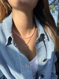 Vintage necklace pink