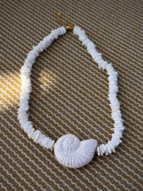 Shell necklace white