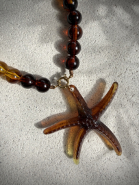 Seastar necklace Brown