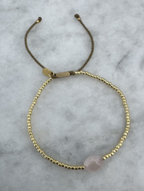 Happy bracelet rose quartz