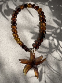 Seastar necklace Brown