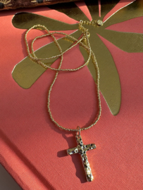 Colorfull cross necklace short