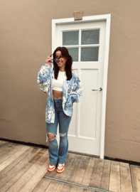 Soft coton kimono blue