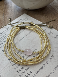 Happy bracelet rose quartz