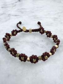 Floral bracelet brown