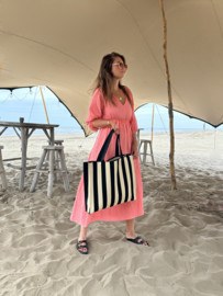 Tote bag black/beige