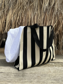 Tote bag black/beige