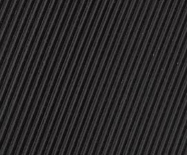 Ribloper zwart met fijne lengteribbel 3 mm dik x 100 cm breed Rol = 5 meter