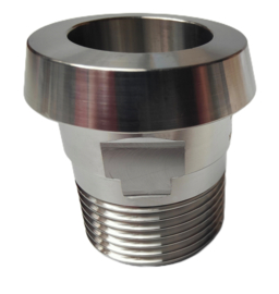 RVS 316 | INOX adapter | aansluitstuk DIN 11851 puntstuk DN15 x 1/2" BSPP buitendraad