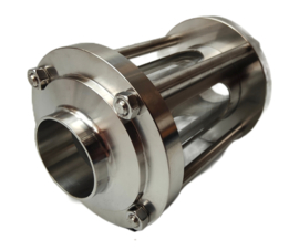 RVS 316L DIN LAS | AANLAS borosilicaat kijkglas | DN25