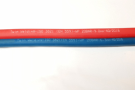 Tweelingslang gas | acetyleen (rood) + zuurstof (blauw) | Twin Welding Hose