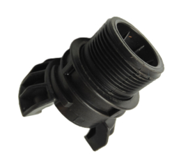 Guillemin Polypropyleen | PP aansluitstuk | adapter + grendel | DN 40 - 1,5" BSP buitendraad