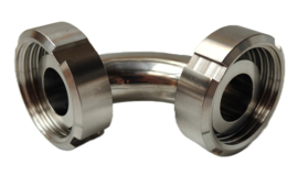 RVS 316 | INOX bocht 90 graden - DIN 11851 puntstuk x DIN 11851 puntstuk