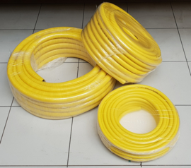 Professionele waterslang | beregeningslang | dekwasslang  geel 38 mm | 1 1/2" | DN 40 x 50 meter | 5-laags Anti-Torsie Hose (ATH) | € 5,15 per meter