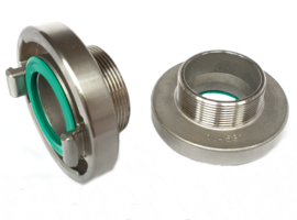 RVS 316 |  INOX aansluitstuk | adapter Storz NOK 31 - 1" BSP buitendraad