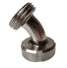 RVS 316 | INOX bocht 45 graden - DIN 11851 draadstuk x DIN 11851 puntstuk