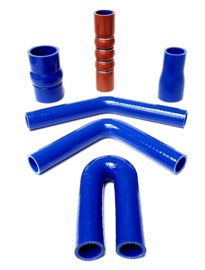 Siliconen blauwe lucht | koelwater SLANG MODEL BOCHT 45° Performance | ID 19 mm