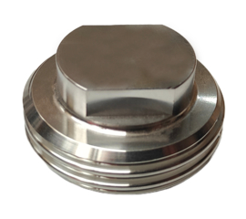 RVS 304 | INOX blinddraadstuk | blinddop voor zuiveldraad DIN 11851