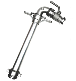 Standpijp | opzetstuk | hydrant DN 80 voor ondergrondse hydranten - 1 uitgang met afsluiter + Storz NOK / NA 89
