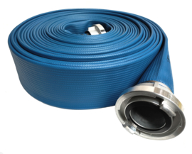 Professionele Heavy Duty brandslang NBR rubber Rood 6" | DN 150 | 152 mm x  lengte 30 meter ZONDER KOPPELINGEN (zeer slijtvast + o.a. oliebestendig)