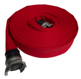 Brandslang Professioneel Synthetisch Rood EPDM - 45 mm ( 1 2/3") x 20 meter + DSP koppelingen