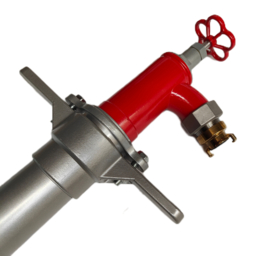 Standpijp | opzetstuk DN 80 voor ondergrondse hydranten met spindelafsluiter - 1 uitgang  + GEKA | GK messing