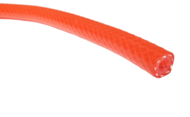 Siliconen | VQM slang rood met inlage | 25 mm x 35 mm - Rol = 25 meter | € 24,70 per meter