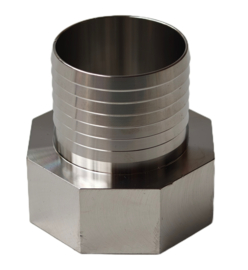 RVS 316L IBC adapter | aansluitstuk S60 x 6 binnendraad x DN25 | 1" | 25 mm slangpilaar