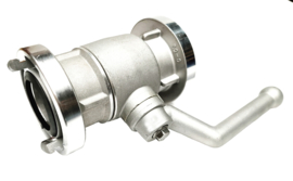 Aluminium kogelkraan | Hose shut-off | Linear Ball Valve + Storz NOK | NA 66