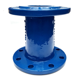 Verloopflens gietijzer concentrisch DIN PN 10 | PN 16 + blauwe epoxy coating