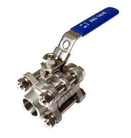 RVS 316 3-delige kogelkraan | ball valve | kogelafsluiter | bolkraan LASUITVOERING