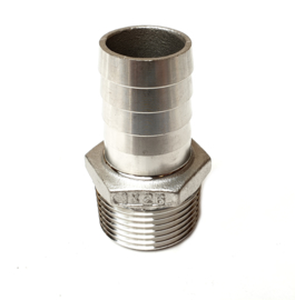 RVS 316 slangpilaar 3/8" | 11 mm | DN 8 x BSP buitendraad 3/8"