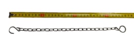 RVS 304 ketting met S-haak | Lengte circa 350 mm