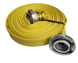 Professionele Heavy Duty brandslang NBR rubber Rood 4 1/3" | DN 110 |  110 mm x  lengte 60 meter ZONDER KOPPELINGEN (zeer slijtvast + o.a. oliebestendig)