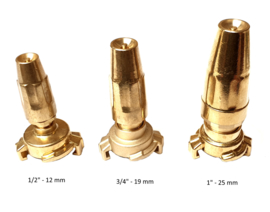 GEKA / GK messing nozzle / straalpijp met klauwkoppeling 1/2" - 13 mm