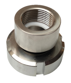 RVS 316 | INOX adapter | aansluitstuk DIN 11851 puntstuk + wartel DN15 x 1/2" BSPP binnendraad