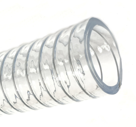 Flexibele PVC zuig-persslang (vacuümslang | mestinjecteurslang) + stalen spiraal | ID 102 mm | DN 100 | 4" x 20 meter | € 22,90 per meter