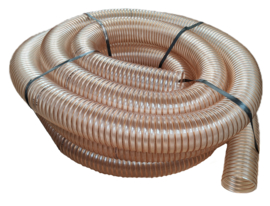 Slijtvaste HEAVY DUTY anti-statische Polyurethaan (PU) afzuigslang | ventilatieslang - ID 60 mm x lengte 15 meter