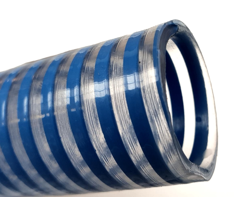 PVC zuig-persslang met spiraal ID 38 mm - 1,5" | ROL  = 50 meter  | € 3,20 per meter