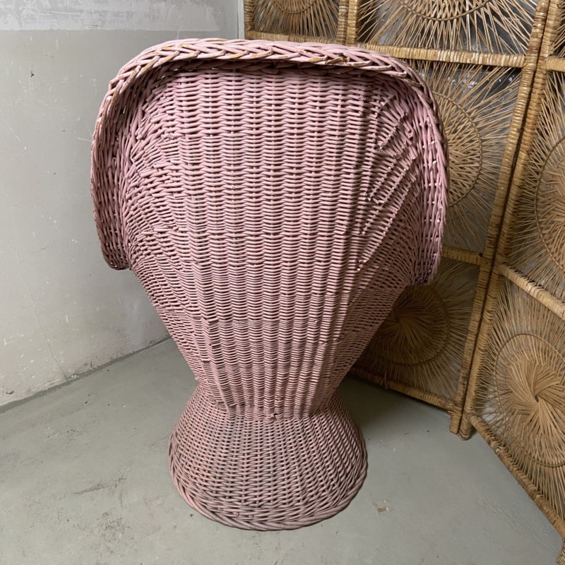 speer Het kantoor dilemma Vintage rieten roze stoel | Meubels | Tres' Vintage