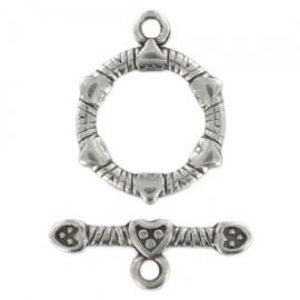 cl-021 Toggle clasp old-silver tone 17mm