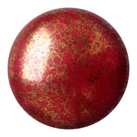 pcab-033 Opaque Coral Red Bronze 25mm Cabochon 93210/15496