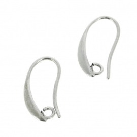 oh-004 Earhooks old-silver tone 20mm